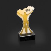 Tour de Hongrie - egyedi akril díj fém fóliával